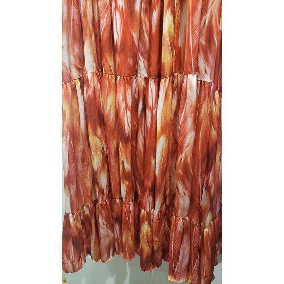 Lilly's‎ Kloset Maxi Dress, Slit Sleeves, Tiered Wrap Ruffle Hem 3XL Plus Size! - Picture 10 of 12